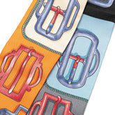 エルメス ツイリー Attelage アトラージュのバックル スカーフ オレンジ マルチカラー シルク レディース HERMES 【中古】